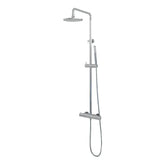 Brauer Chrome Edition Regendoucheset opbouw - hoofddouche 20cm - glijstang - staaf handdouche - gladde knoppen - chroom